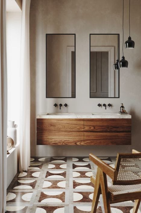 rôle d’un architecte d’intérieur – Article Genes’In - salle de bain vintage